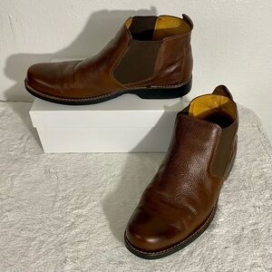 Sandro Brown Leather Chelsea Boots Men’s Size 10.5 D Comfort Soft Gel